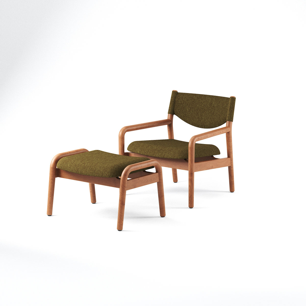 Final product — chair and ottoman