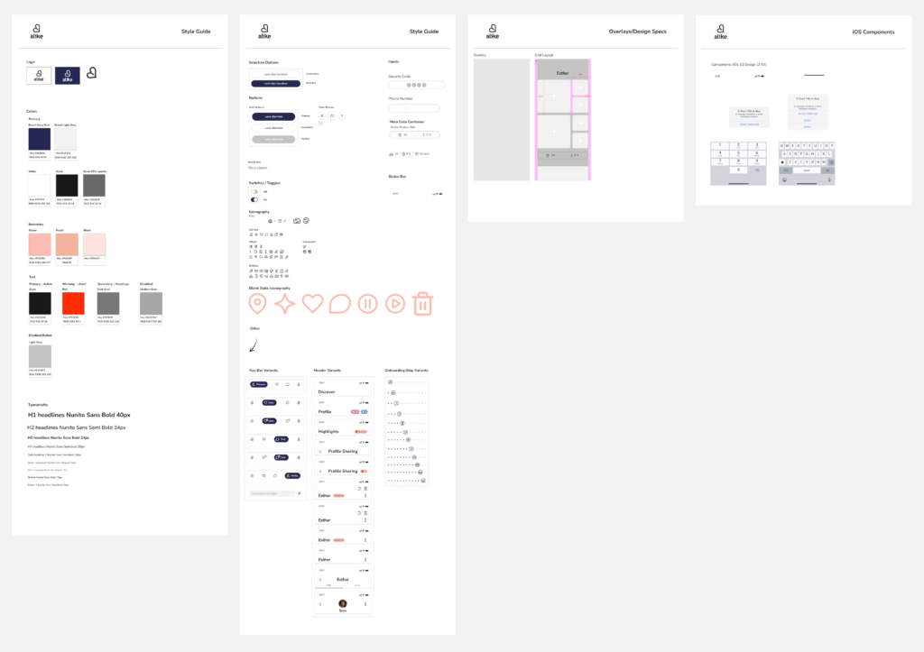 Previous design system with outdated content and missing elements.